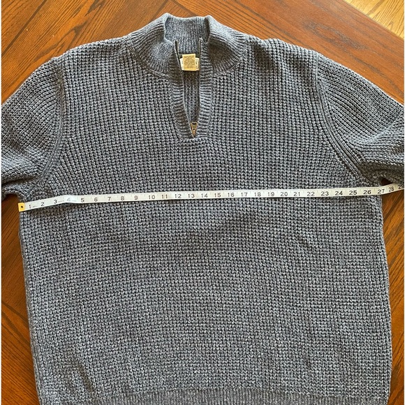 Men’s LL Bean Organic Cotton Waffle Sweater 1/4 Zip 3XL Washed Worn Once - Picture 7 of 11